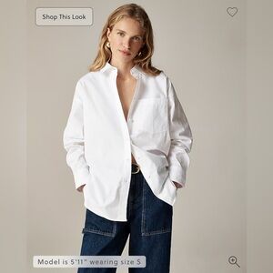 JCREW Women’s Étienne oversized shirt in lightweight oxford